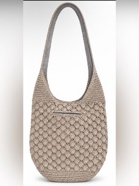 Cotton Crochet Slouch Hobo, NATURAL (Similar to THE SAK)